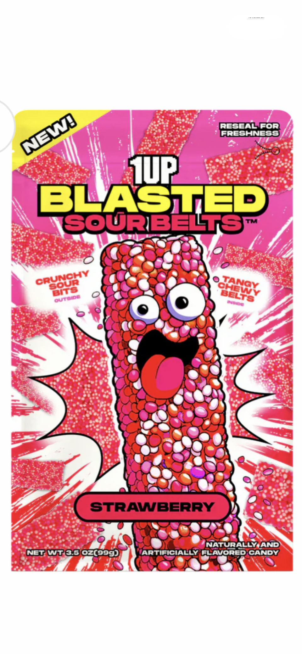 1UP Blast Sour Belts Strawberry